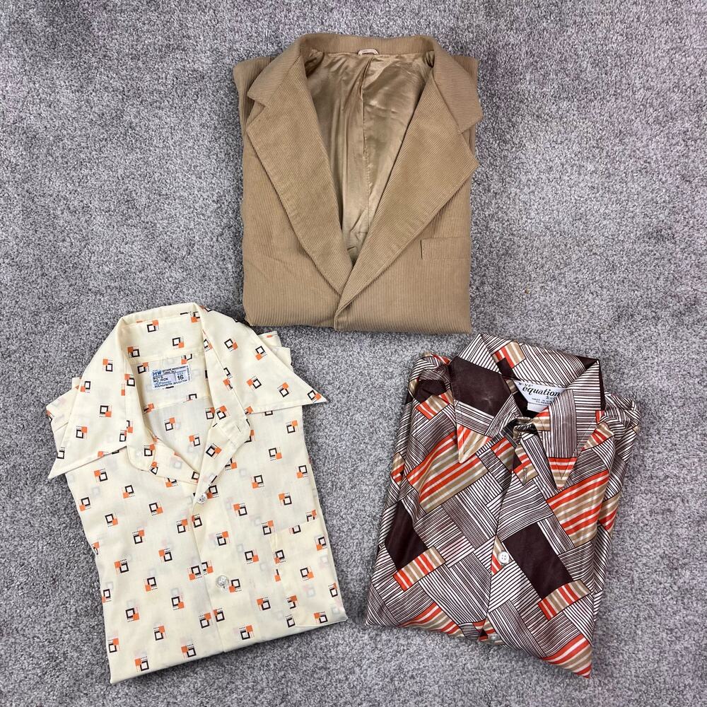 Vintage JCPenny Kid's Blazer and 2 button ups- measurements in listing